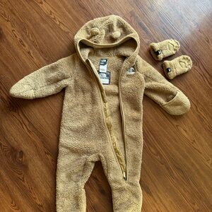 The North Face baby campshire with mittens